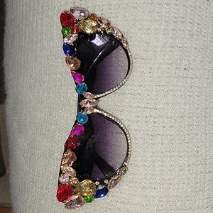 Oversized rhinestone sunglasses
